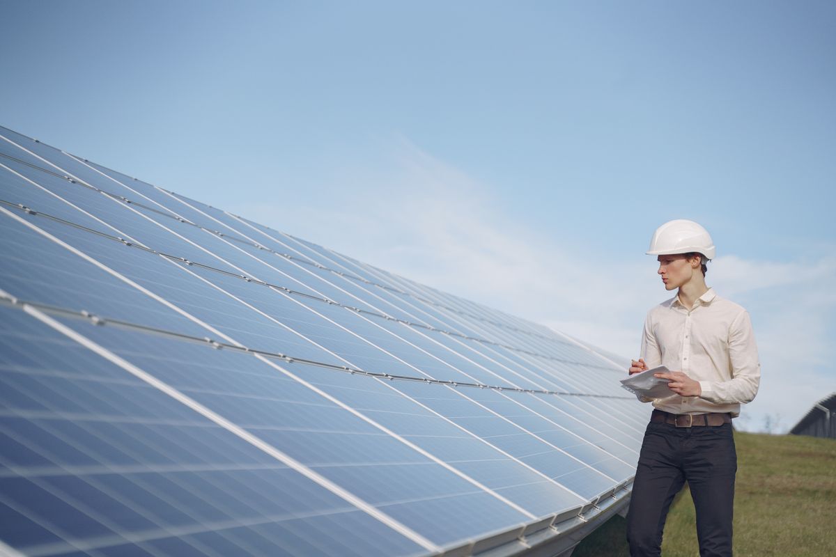 Engineering drawings and site inspection for a solar project